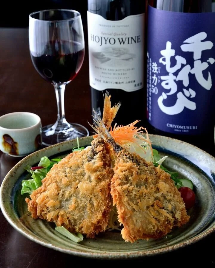 山陰アジフライとワインのペアリング