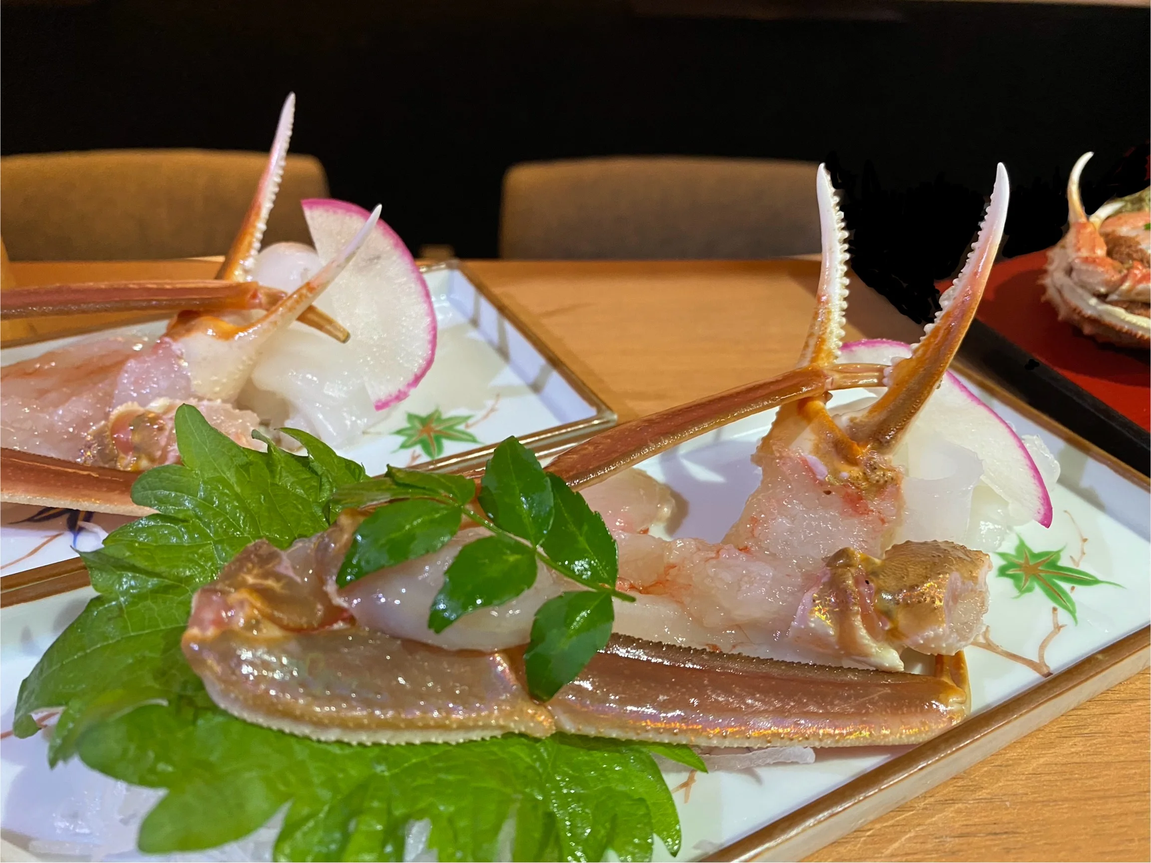 松葉ガニの刺身